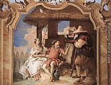 Shepherds Canvas Paintings - Angelica and Medoro with the Shepherds